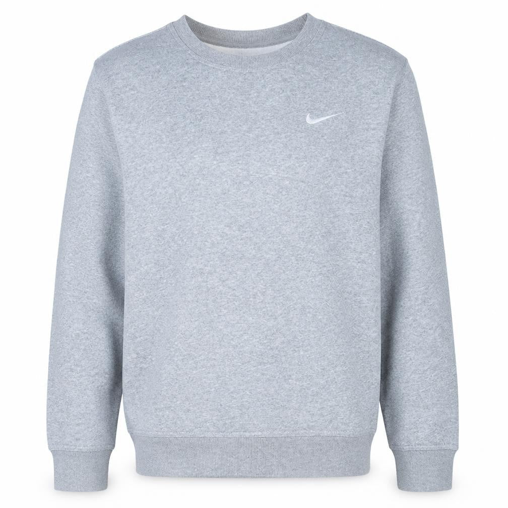 Nike Men’s Grey Crew Neck Pullover Sweatshirt S Fleece Regular Fit