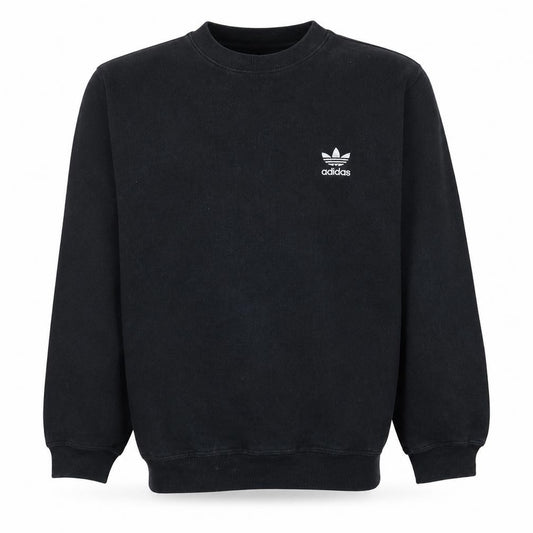 Adidas Men's Black Pullover Sweatshirt M Crew Neck Logo Fleece