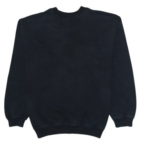 Adidas Men's Black Pullover Sweatshirt M Crew Neck Logo Fleece