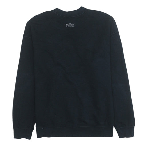 Nike Women's Black Crew Neck Pullover Sweatshirt M Dri-FIT Logo