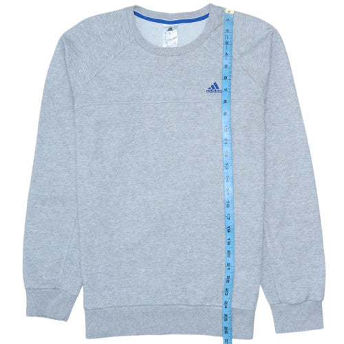 Adidas Men's Grey Crew Neck Pullover Sweatshirt Size S
