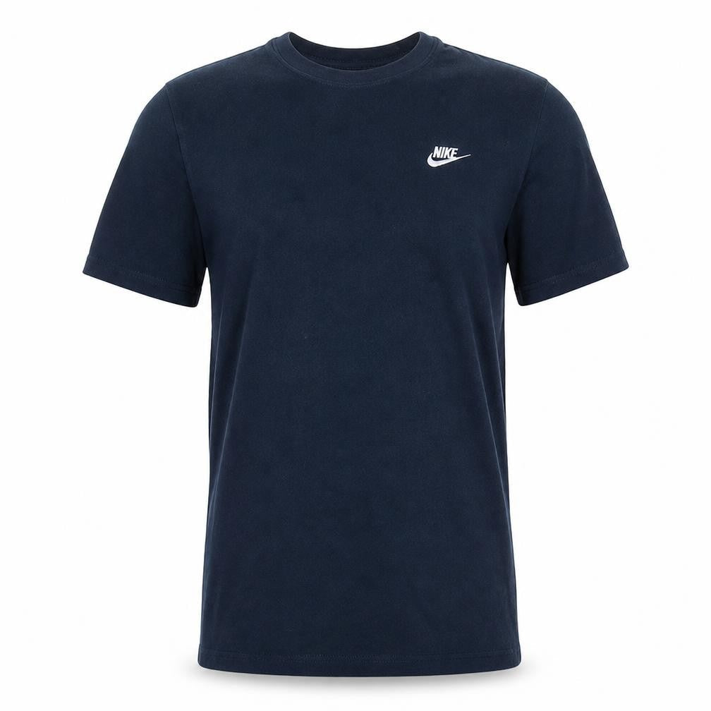 Nike Men's Blue Crew Neck Athletic Fit Cotton T-Shirt Size L