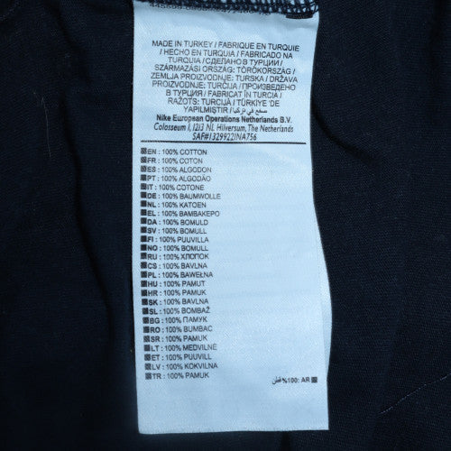 Nike Men's Blue Crew Neck Athletic Fit Cotton T-Shirt Size L