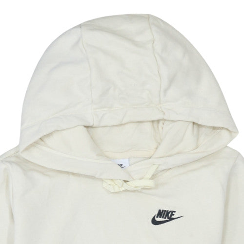 Nike Men’s Ivory Pullover Hoodie XS Fleece Logo Sportswear