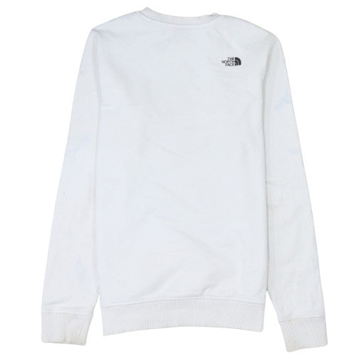 The North Face Boys White XL Pullover Sweatshirt Crew Neck Logo Design
