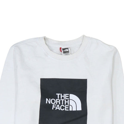 Additional view of The North Face boys’ white xl pullover sweatshirt crew neck logo design