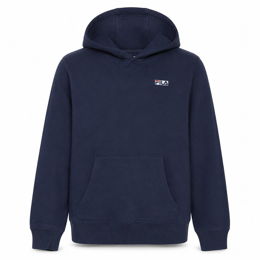 Fila Men's Blue Pullover Hoodie Medium Fleece Logo Sweatshirt