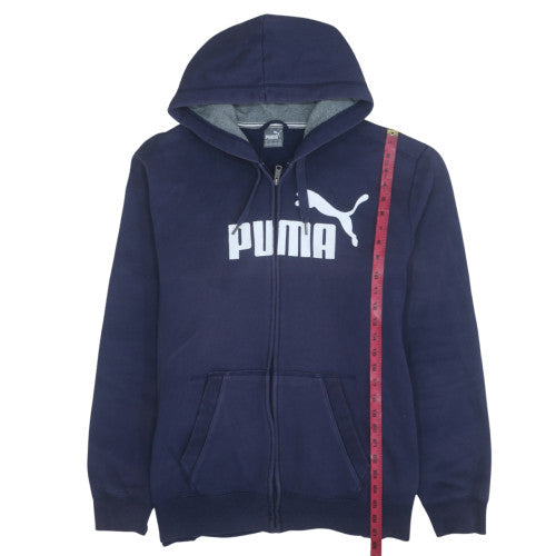 Puma Men's Blue 2XL Full Zip Fleece Hoodie