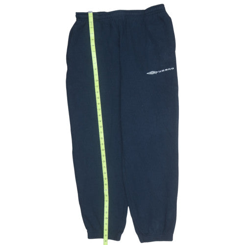 Umbro Men's Blue Fleece Sweatpants M Regular Tapered Fit Activewear