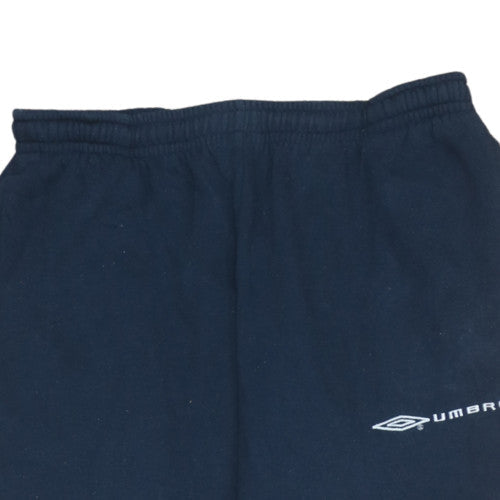 Umbro Men's Blue Fleece Sweatpants M Regular Tapered Fit Activewear