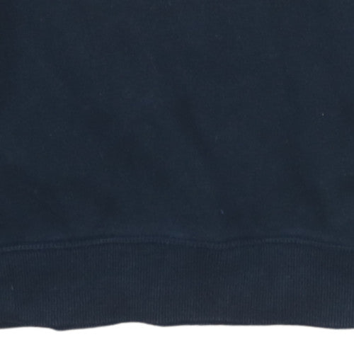 Tommy Hilfiger Men Blue L Pullover Sweatshirt Crew Neck Logo Print