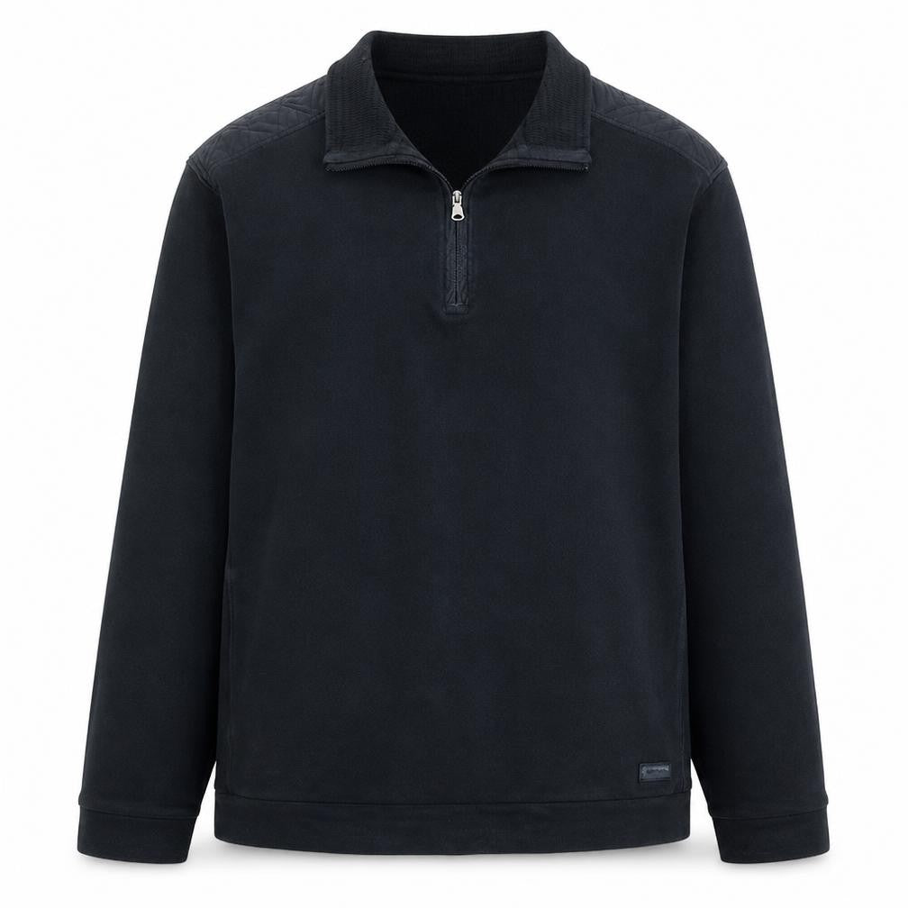 Hugo Boss Mens Black L Regular Fit 1/4 Zip Pullover Sweatshirt