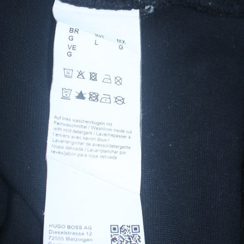 Hugo Boss Mens Black L Regular Fit 1/4 Zip Pullover Sweatshirt