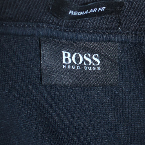 Hugo Boss Mens Black L Regular Fit 1/4 Zip Pullover Sweatshirt