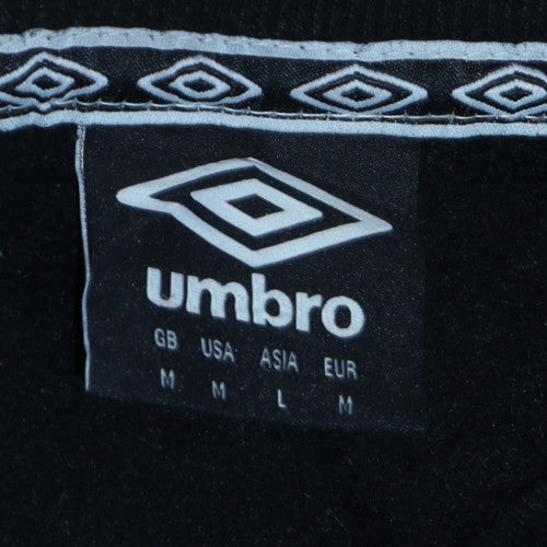 Umbro Mens Black Medium Crew Neck Logo Sweatshirt Pullover