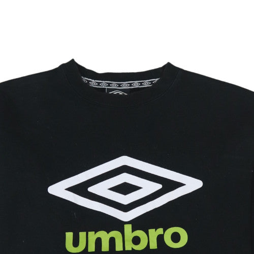 Umbro Mens Black Medium Crew Neck Logo Sweatshirt Pullover