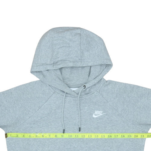 Nike Womens Grey Pullover Hoodie M Cotton Blend Casual Sweatshirt