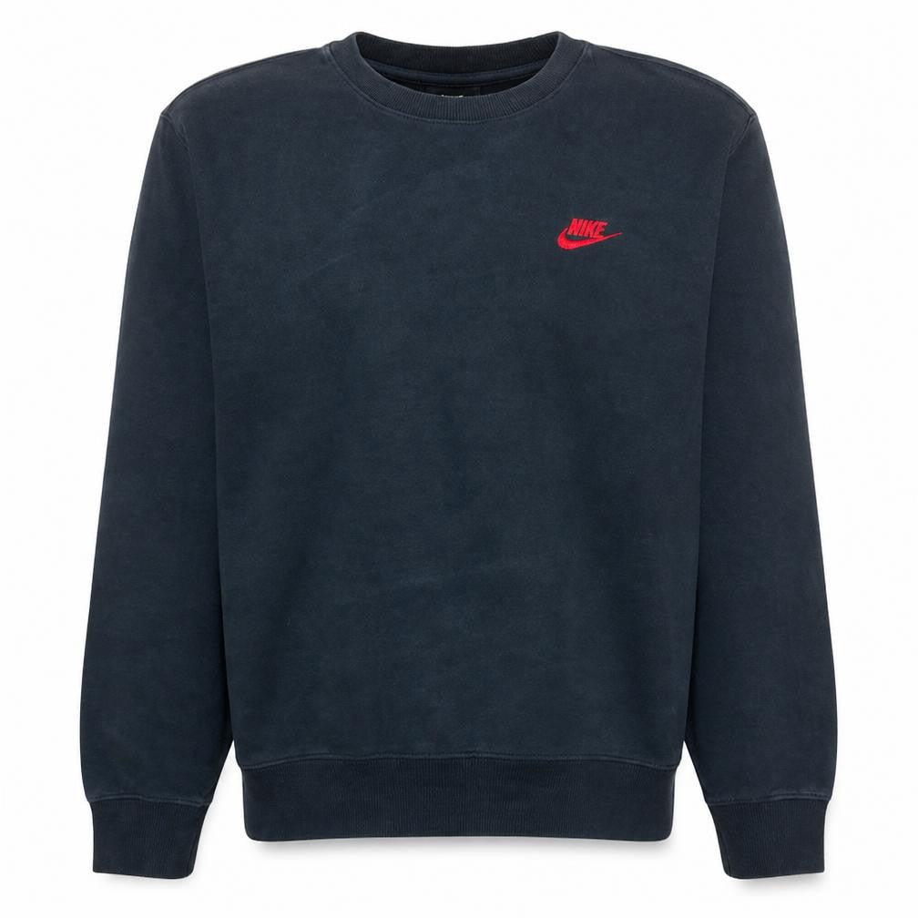 Nike Men's Black Crew Neck Fleece Sweatshirt Small Regular Fit