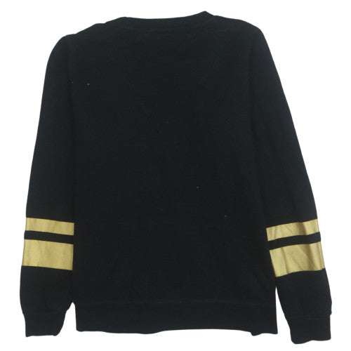Disney Women Black Minnie Mouse Sweatshirt M UK12 Crew Neck