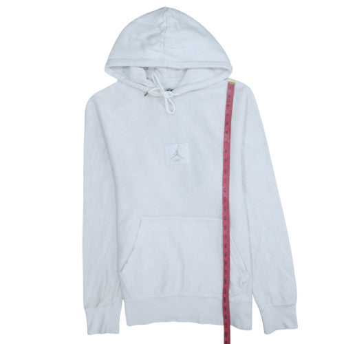 Nike Jordan Men's White Pullover Hoodie Size S Graphic Logo Sportswear