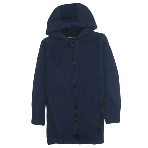 Nike Men's Navy Blue Full Zip Hoodie Medium Cotton Blend