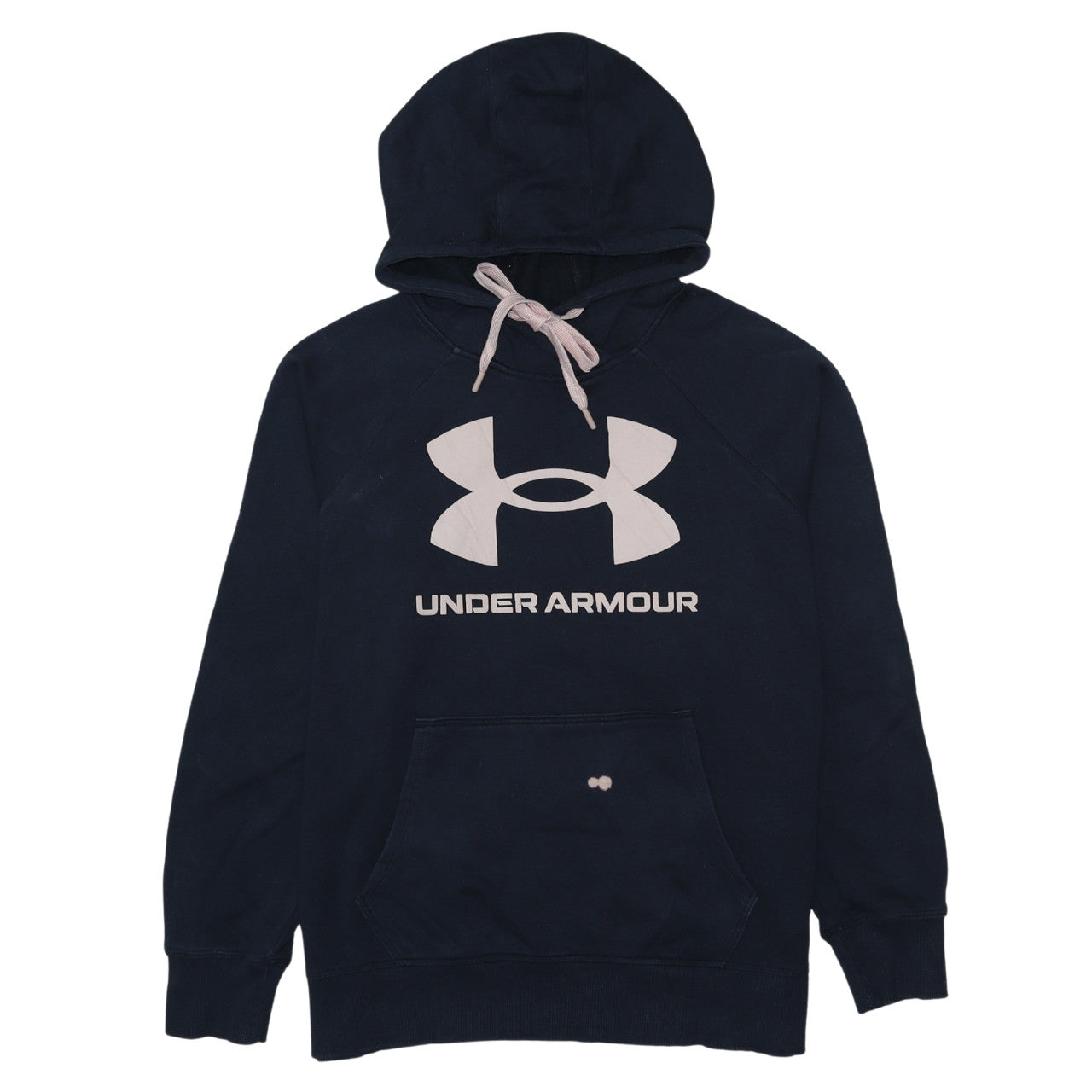 Under Armour Womens Navy Hoodie Large Pullover Lightweight Cotton Blend