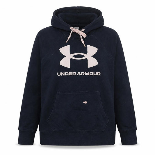 Under Armour Womens Navy Hoodie Large Pullover Lightweight Cotton Blend