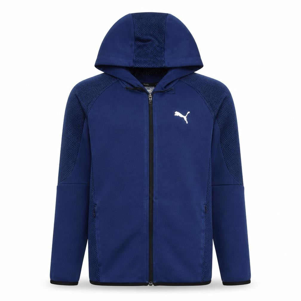 Puma Boys Blue Full Zip Hoodie 13-14 Years Sports Hooded Sweatshirt