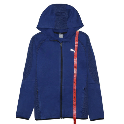 Puma Boys Blue Full Zip Hoodie 13-14 Years Sports Hooded Sweatshirt