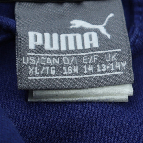 Puma Boys Blue Full Zip Hoodie 13-14 Years Sports Hooded Sweatshirt