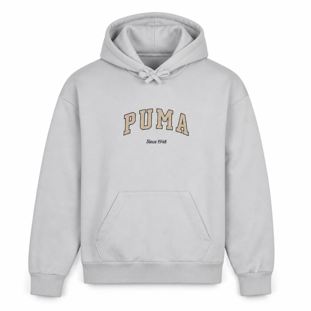 Puma Women's White Pullover Hoodie Size M Logo Fleece Sweatshirt