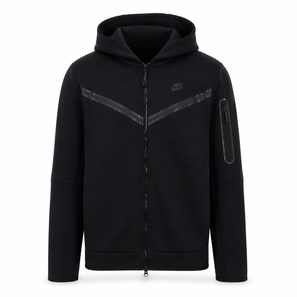 Nike Men's Black Full Zip Hoodie Size S With Logo Detail