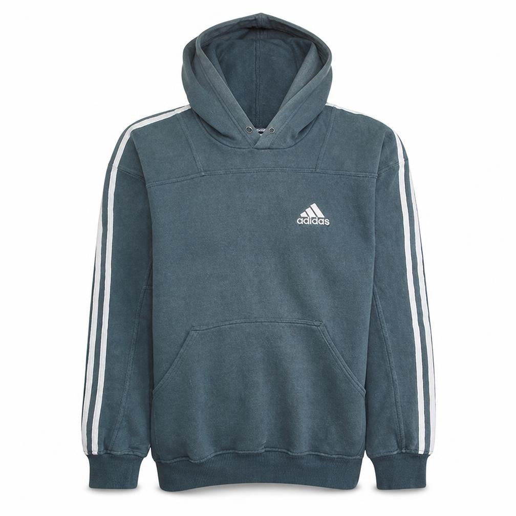 Adidas Mens Blue Pullover Hoodie Medium Logo Sportswear