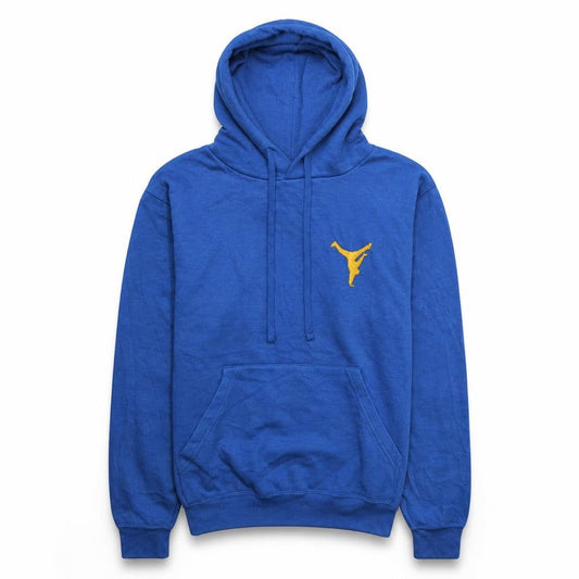 Russell Mens Blue Pullover Hoodie Small Sports Graphic Print
