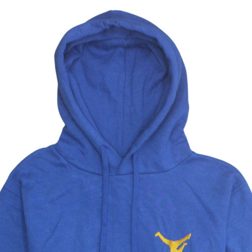 Russell Mens Blue Pullover Hoodie Small Sports Graphic Print