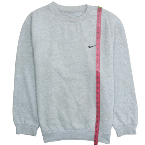 Nike Men's Grey Fleece Pullover Sweatshirt L Crew Neck Sports Style