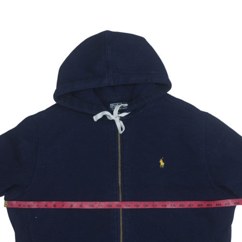 Ralph Lauren Boys Blue Full Zip Hoodie XL Cotton Fleece Logo
