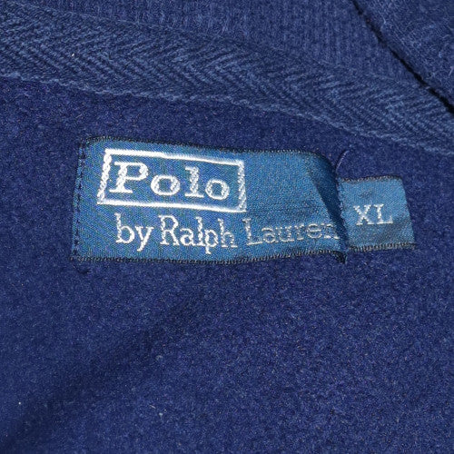 Ralph Lauren Boys Blue Full Zip Hoodie XL Cotton Fleece Logo