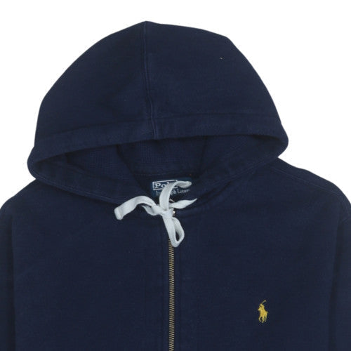 Ralph Lauren Boys Blue Full Zip Hoodie XL Cotton Fleece Logo