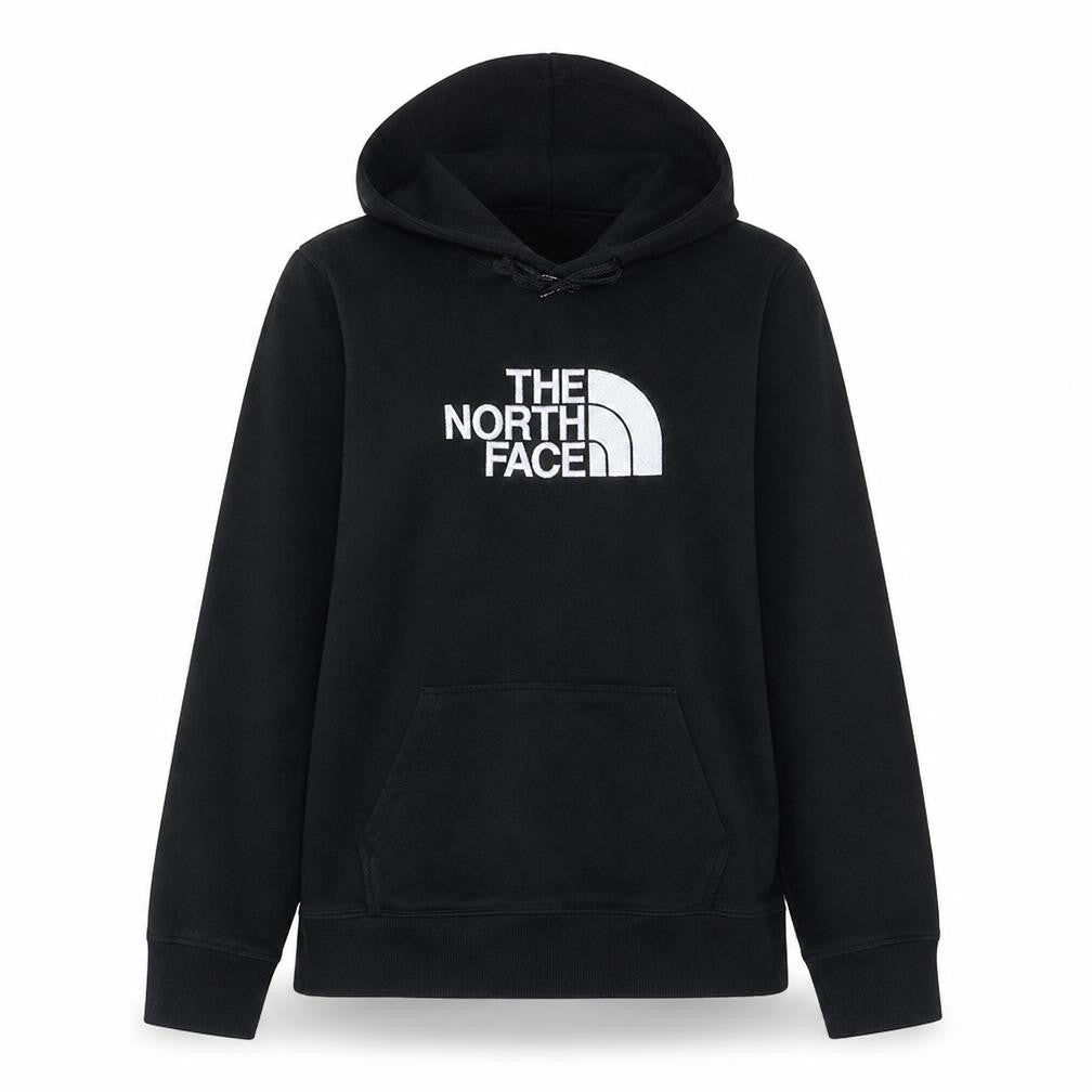 The North Face Womens Black Pullover Hoodie Size M Cotton Logo