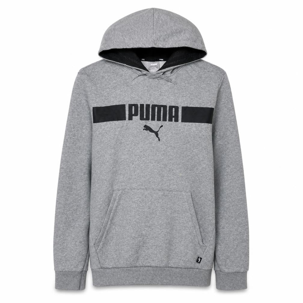 Puma Mens Grey Pullover Hoodie M Regular Fit Sportswear
