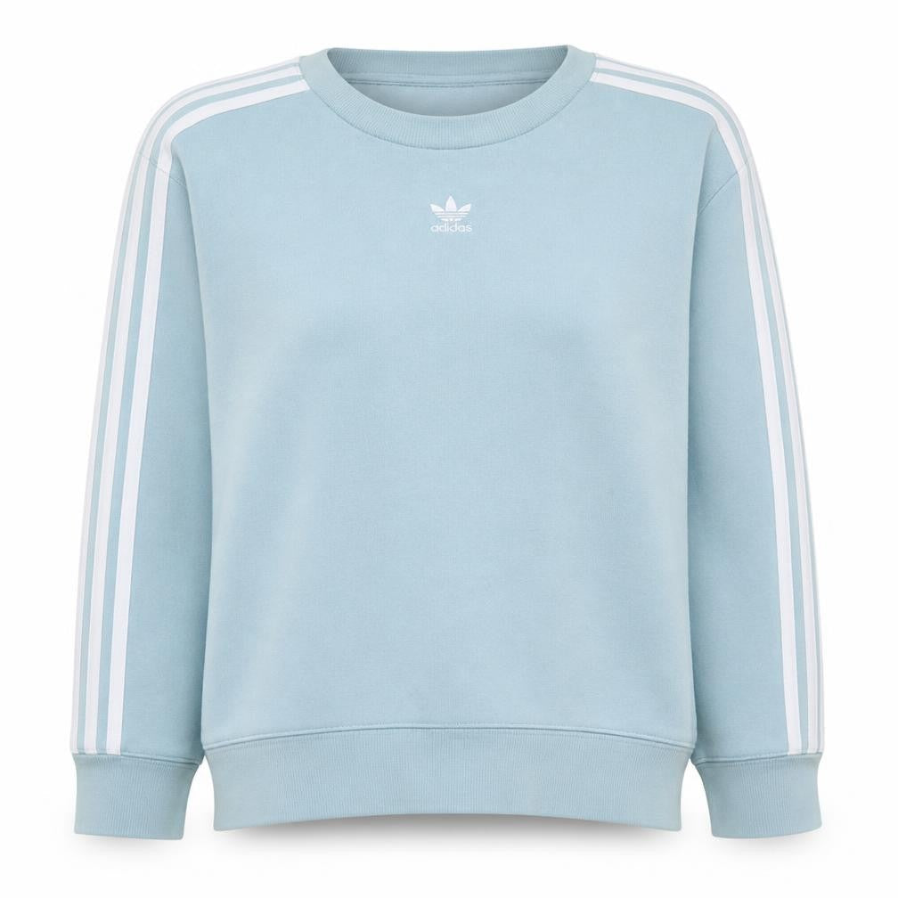 Adidas Women Blue Crew Neck Pullover Sweatshirt UK 8