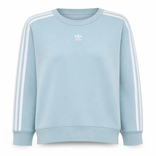Adidas Women Blue Crew Neck Pullover Sweatshirt UK 8