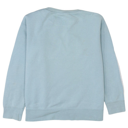 Adidas Women Blue Crew Neck Pullover Sweatshirt UK 8