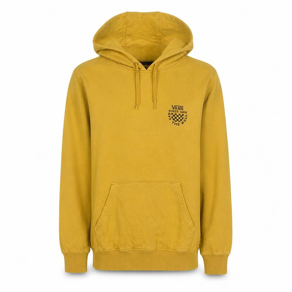 Vans Men’s Yellow XS Pullover Hoodie Skate Logo Graphic Cotton