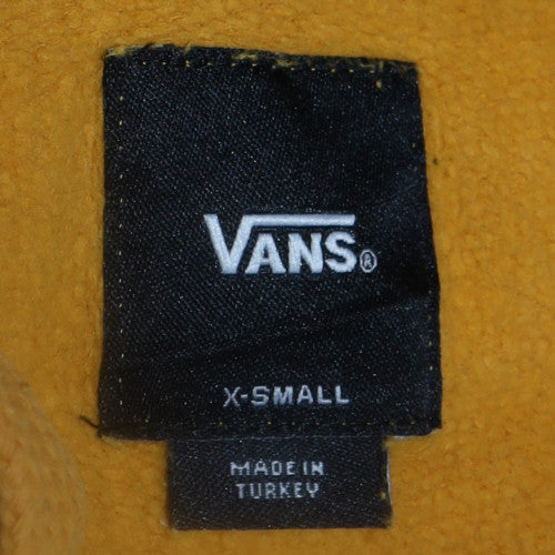 Vans Men’s Yellow XS Pullover Hoodie Skate Logo Graphic Cotton
