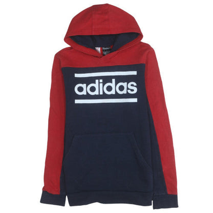 Additional front view of Adidas boys’ red and blue pullover hoodie 15-16 years regular fit