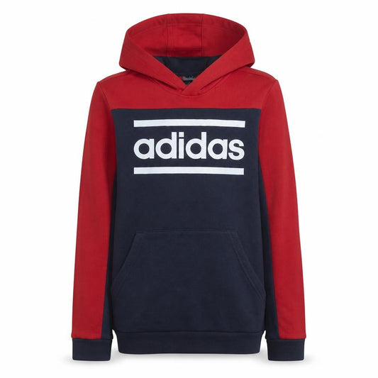 Adidas Boys Red and Blue Pullover Hoodie 15-16 Years Regular Fit