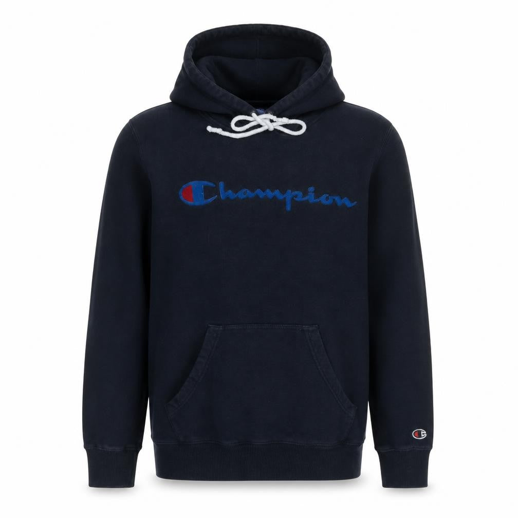 Champion Mens Black Small Pullover Hoodie Logo Sweatshirt