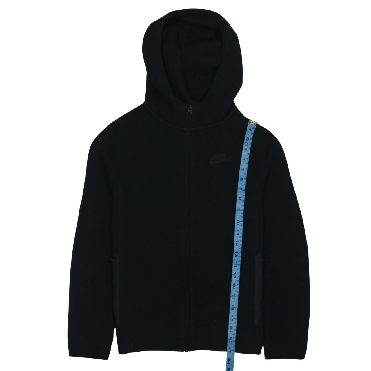 Nike Boys Black XL Full Zip Fleece Hoodie with Logo Detail